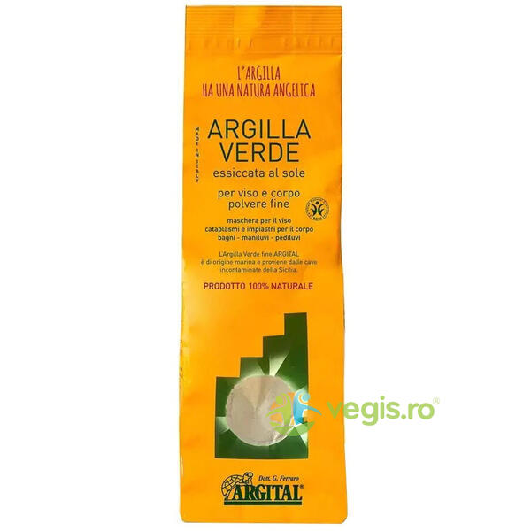Argila Verde Pulbere Fina 1kg, ARGITAL, Ingrediente Cosmetice Naturale, 1, Vegis.ro