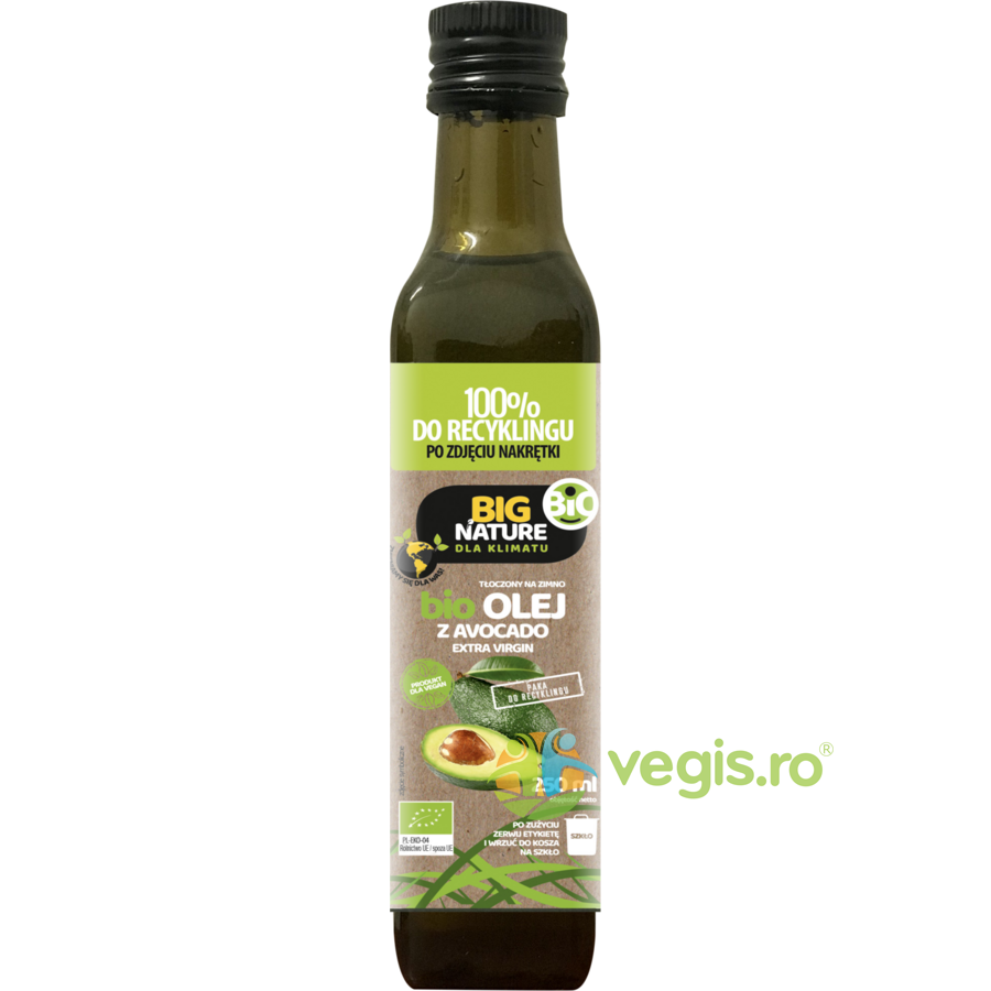 Ulei de Avocado Extra Virgin Presat la Rece Ecologic/Bio 250ml