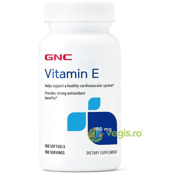 Vitamina E 180mg 100cps moi, GNC, Vitamine, Minerale & Multivitamine, 1, Vegis.ro