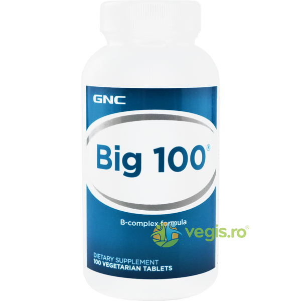 B-Complex Big 100 (Complex de Vitamina B) 100tb vegetale, GNC, Vitamine, Minerale & Multivitamine, 1, Vegis.ro