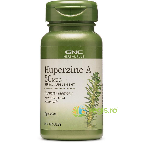Huperzina A Herbal Plus 50mcg 50cps vegetale, GNC, Capsule, Comprimate, 1, Vegis.ro