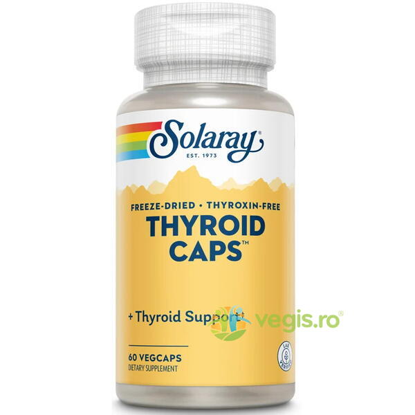 Thyroid Caps 60cps Secom,, SOLARAY, Capsule, Comprimate, 1, Vegis.ro