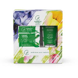 Set Essential cu Extract de Ceai Verde (Crema Antirid de Zi Q10 50ml + Crema de Maini Q10 100ml) COSMETIC PLANT