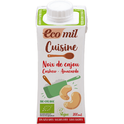 Crema de Caju pentru Gatit fara Gluten Ecologica/Bio 200ml ECOMIL