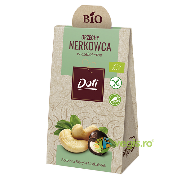 Caju in Ciocolata Amaruie fara Gluten Ecologic/Bio 50g, DOTI, Dulciuri sanatoase, 1, Vegis.ro