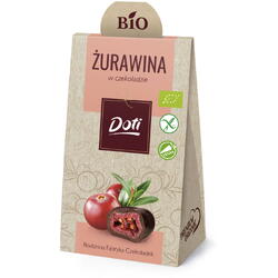 Merisoare in Ciocolata Amaruie fara Gluten Ecologice/Bio 50g DOTI