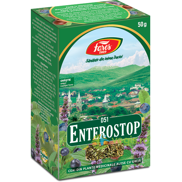 Ceai Enterostop (Fost Antidiareic) 50g, FARES, Ceaiuri vrac, 1, Vegis.ro