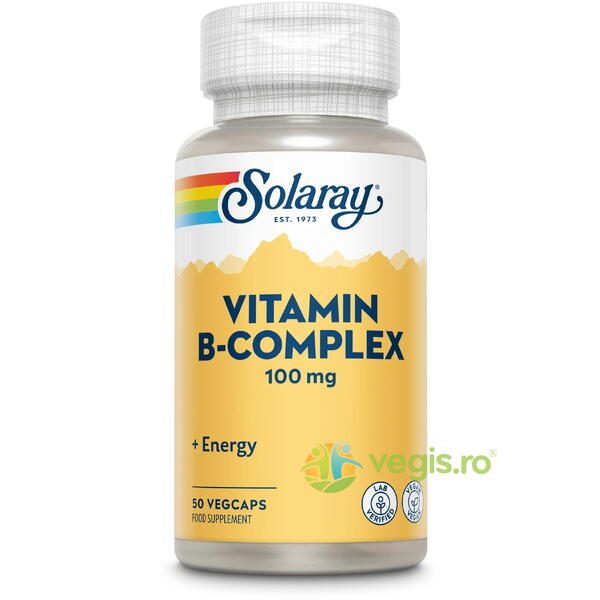 B-Complex 100mg 50cps Secom,, SOLARAY, Vitamine, Minerale & Multivitamine, 1, Vegis.ro