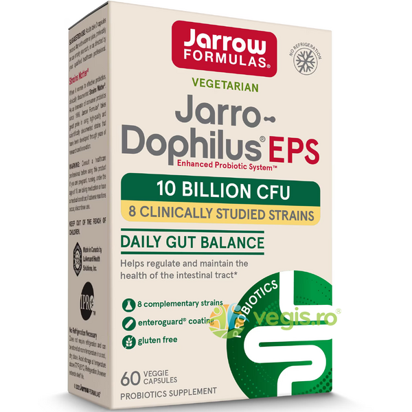 Jarro Dophilus +EPS 60cps Secom,, JARROW FORMULAS, Capsule, Comprimate, 1, Vegis.ro