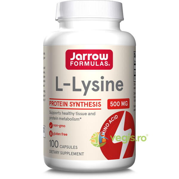L-Lysine 100cps Secom,, JARROW FORMULAS, Capsule, Comprimate, 1, Vegis.ro