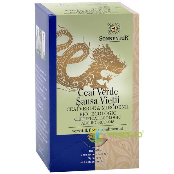 Ceai Verde Sansa Vietii Ecologic/Bio 18dz, SONNENTOR, Ceaiuri doze, 1, Vegis.ro