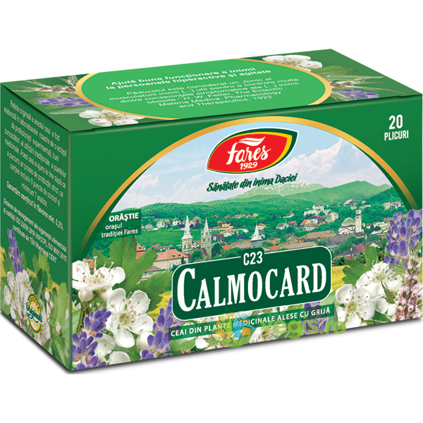 Ceai Calmocard (Calmant Cardiac) 20Dz, FARES, Ceaiuri doze, 1, Vegis.ro