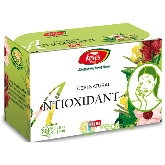 Ceai Antioxidant 20dz, FARES, Ceaiuri doze, 1, Vegis.ro