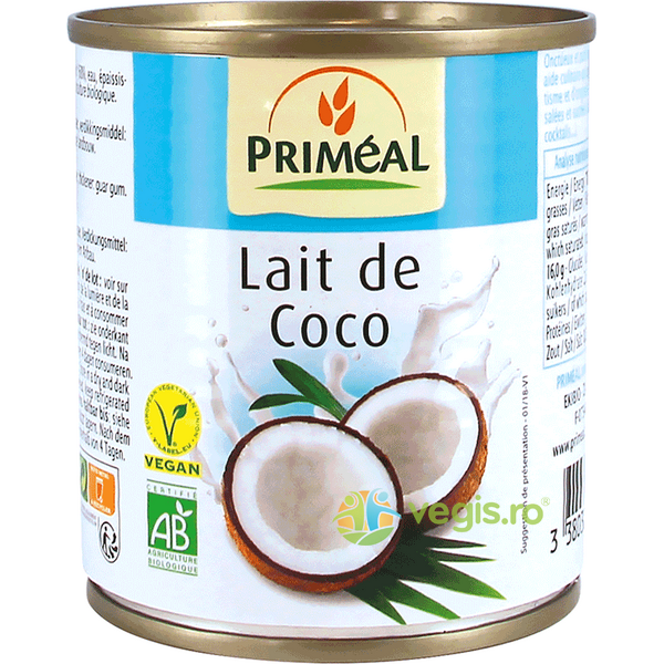Lapte de Cocos Ecologic/Bio 225ml, PRIMEAL, Produse din Nuca de Cocos, 2, Vegis.ro