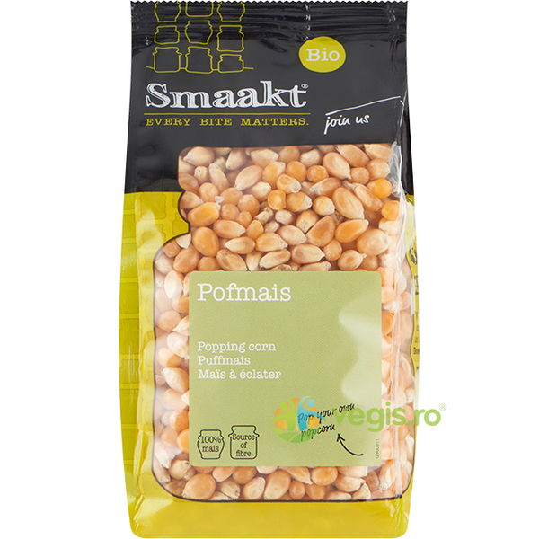 Porumb pentru Popcorn Ecologic/Bio 400g, SMAAKT, Cereale boabe, 1, Vegis.ro