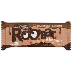 Baton cu Migdale Invelit in Ciocolata fara Gluten Ecologic/Bio 30g ROOBAR