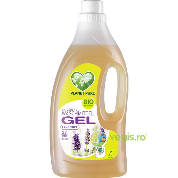 Detergent Gel de Rufe cu Lavanda Ecologic/Bio 1.5L, PLANET PURE, Detergenti de Rufe, 1, Vegis.ro