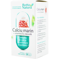 Calciu Marin + Vitamina D2 30cps ROTTA NATURA