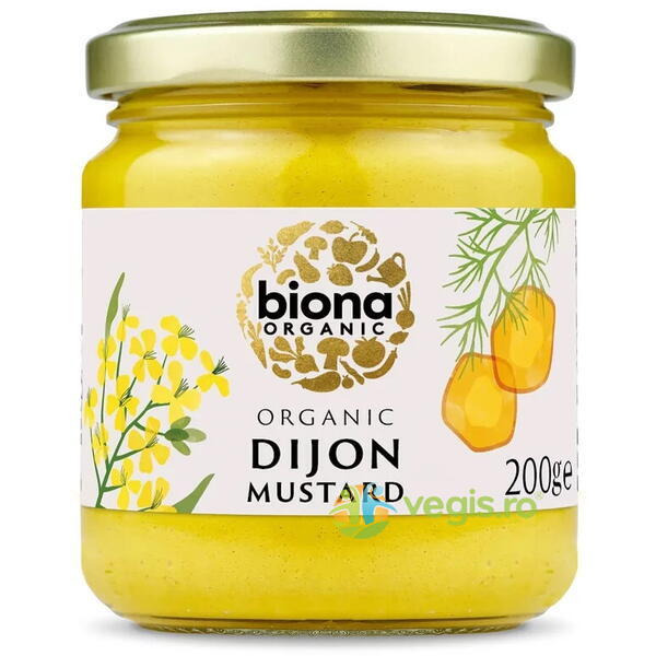 Mustar Dijon Ecologic/Bio 200ml, BIONA, Alimente BIO/ECO, 1, Vegis.ro
