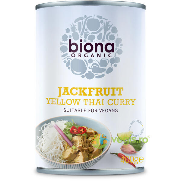 Jackfruit Thai Curry Ecologic/Bio 400g, BIONA, Conserve Naturale, 1, Vegis.ro