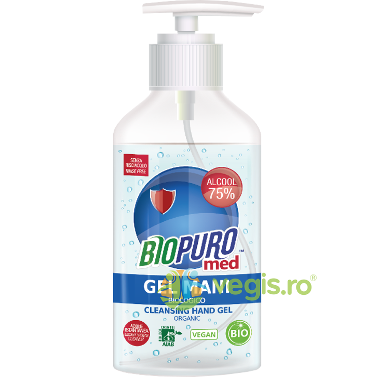 Gel Igienizant pentru Maini Ecologic/Bio 250ml 250ml Cosmetice