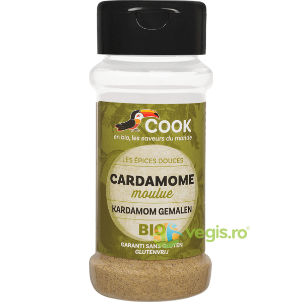 Cardamom Macinat fara Gluten (Solnita) Ecologic/Bio 35g, COOK, Condimente, 1, Vegis.ro