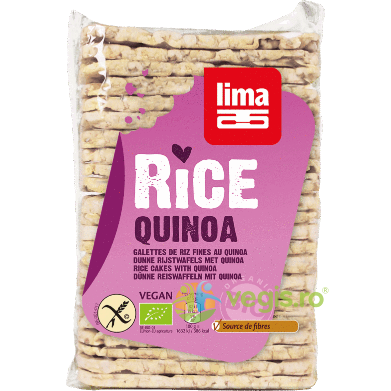 Rondele de Orez Expandat cu Quinoa Ecologice/Bio 130g 130g Alimentare