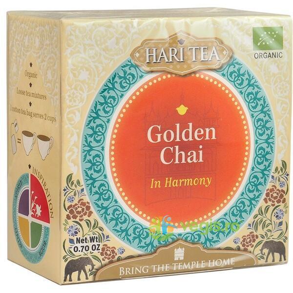 Ceai Golden Chai In Harmony Ecologic/Bio 10dz, HARI TEA, Ceaiuri doze, 1, Vegis.ro