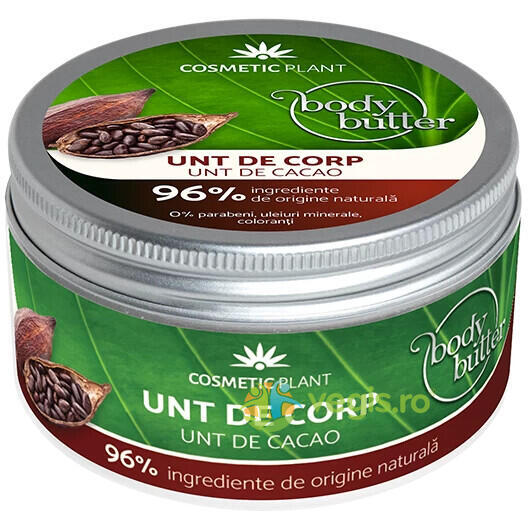 Unt de Corp cu Cacao 200ml, COSMETIC PLANT, Corp, 1, Vegis.ro