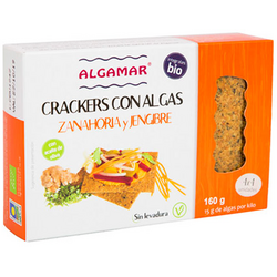 Crackers cu Morcovi, Ghimbir si Alge Marine Ecologici/Bio 160g ALGAMAR