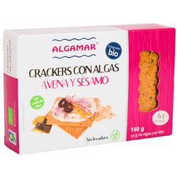 Crackers cu Ovaz, Susan si Alge Marine Ecologici/Bio 160g ALGAMAR