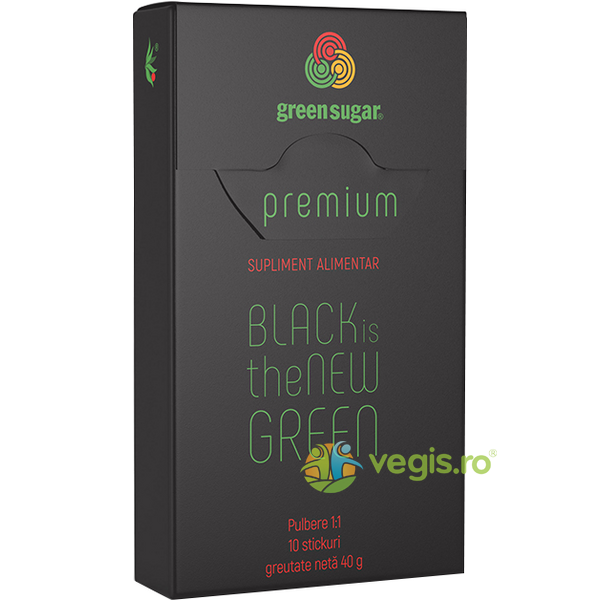 Green Sugar Premium 1:2 10buc (Stick-uri), REMEDIA, Indulcitori naturali, 1, Vegis.ro