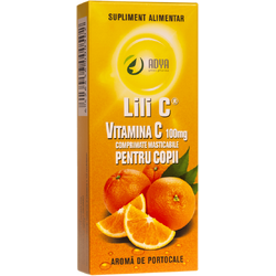 Vitamina C cu Aroma de Portocale pentru Copii 100mg 30cpr ADYA GREEN PHARMA