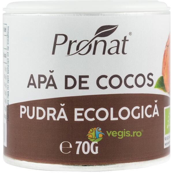 Apa de Cocos Pudra Ecologica/Bio 70g, PRONAT, Produse din Nuca de Cocos, 1, Vegis.ro
