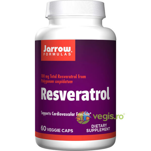 Resveratrol 100mg 60cps vegetale Secom,, JARROW FORMULAS, Capsule, Comprimate, 1, Vegis.ro