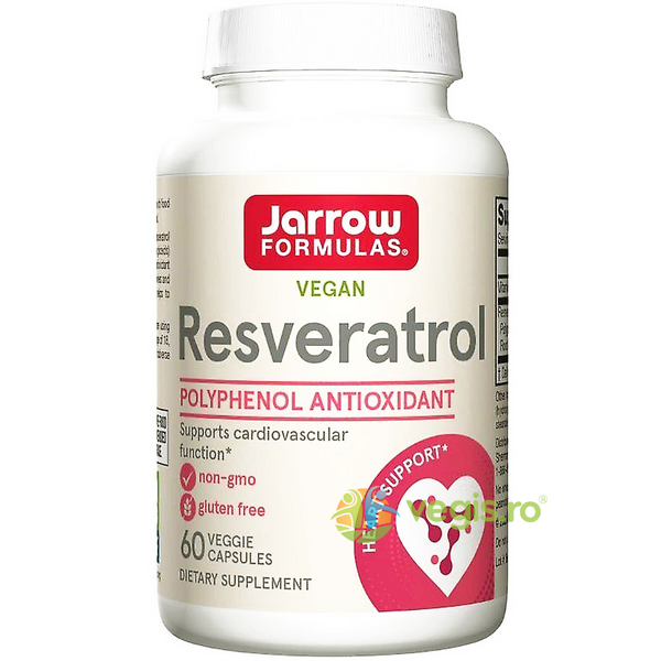 Resveratrol 100mg 60cps vegetale Secom,, JARROW FORMULAS, Capsule, Comprimate, 1, Vegis.ro