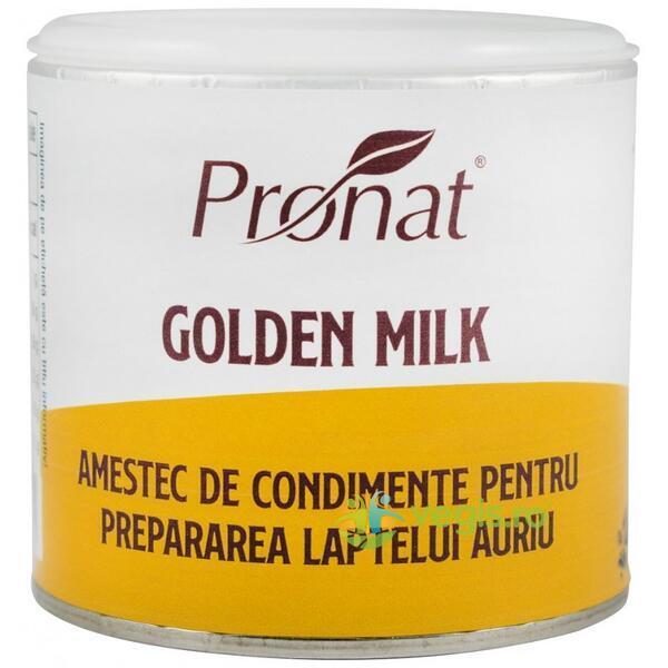 Amestec de Condimente pentru Prepararea Laptelui Auriu Golden Milk 90g, PRONAT, Condimente, 1, Vegis.ro