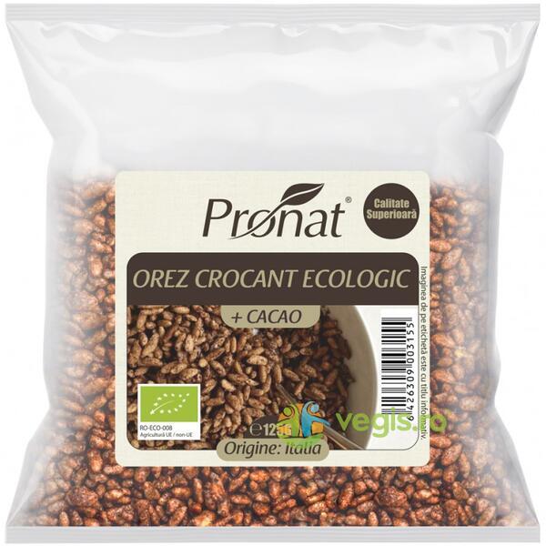 Orez Expandat Crocant cu Cacao Ecologic/Bio 125g, PRONAT, Cereale boabe, 1, Vegis.ro
