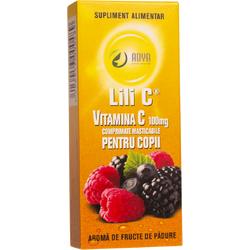Vitamina C cu Aroma de Fructe de Padure pentru Copii 100mg 30cpr ADYA GREEN PHARMA