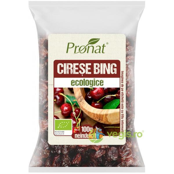 Cirese Bing Neindulcite Ecologice/Bio 100g, PRONAT, Fructe uscate, 1, Vegis.ro