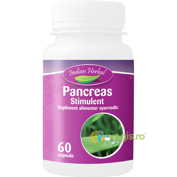 Pancreas Stimulent 60cps, INDIAN HERBAL, Remedii Capsule, Comprimate, 1, Vegis.ro