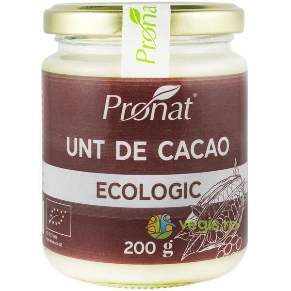Unt de Cacao Ecologic/Bio 200g, PRONAT, Ingrediente Cosmetice Naturale, 1, Vegis.ro