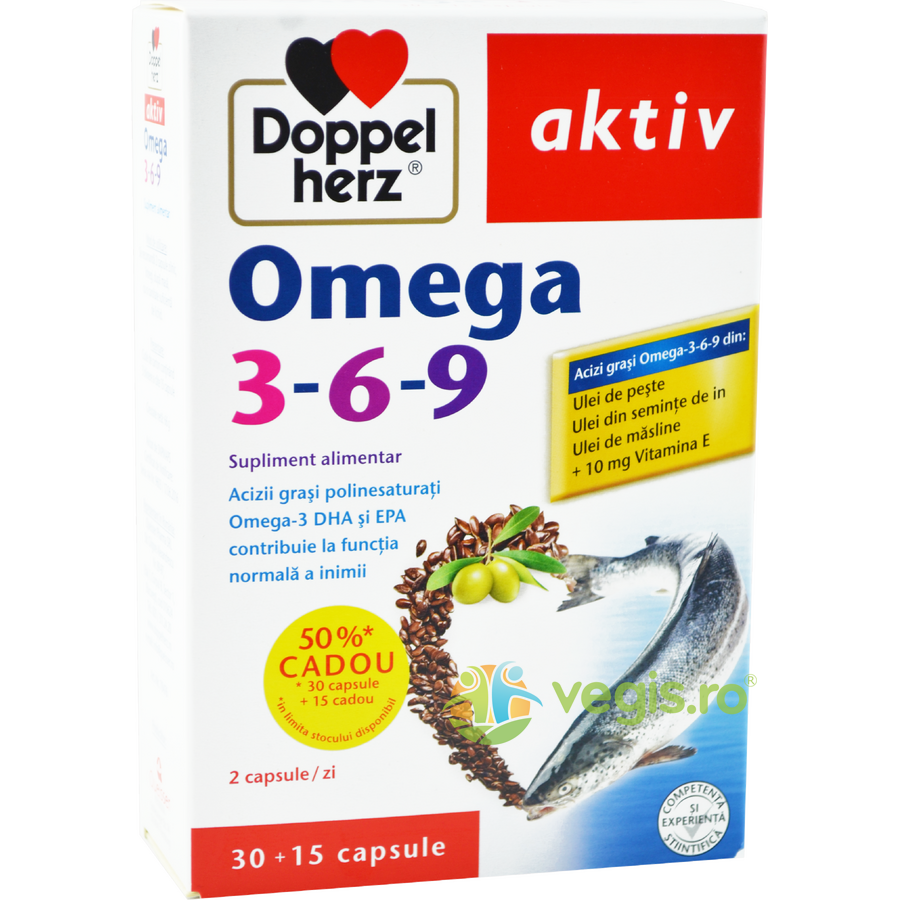 Omega 3-6-9 Aktiv 30cps+15cps 3-6-9 Capsule, Comprimate