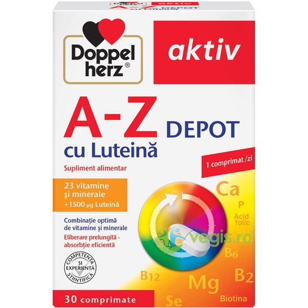 A-Z Depot Luteina Aktiv 30cpr, DOPPEL HERZ, Capsule, Comprimate, 1, Vegis.ro