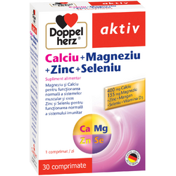 Calciu + Magneziu + Zinc + Seleniu Aktiv 30cpr DOPPEL HERZ