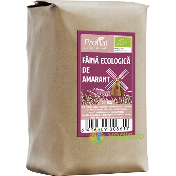 Faina de Amarant Ecologica/Bio 1kg, PRONAT, Faina, Tarate, Grau, 1, Vegis.ro
