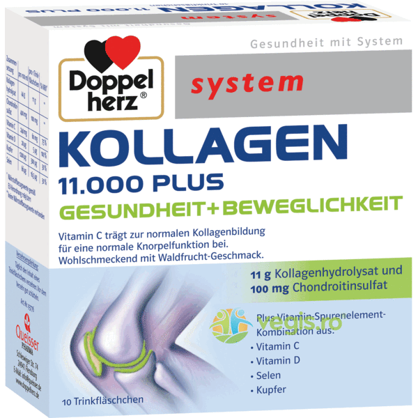 Kollagen (Colagen) 11000 Plus System 10monodz, DOPPEL HERZ, Suplimente Lichide, 1, Vegis.ro
