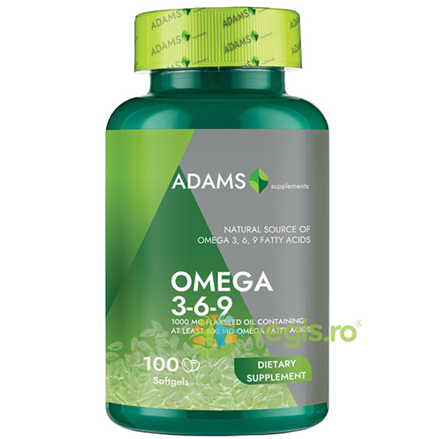 Omega 3-6-9 100cps, ADAMS VISION, Capsule, Comprimate, 1, Vegis.ro