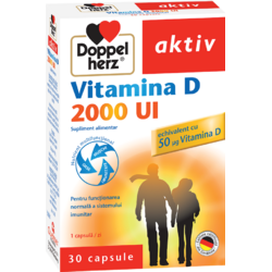 Vitamina D 2000UI Aktiv 30cps DOPPEL HERZ