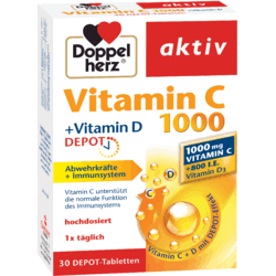 Vitamina C 1000 + Vitamina D Depot Aktiv 30tb DOPPEL HERZ